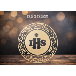 Tabliczka z IHS 12,5cm, sklejka 3mm